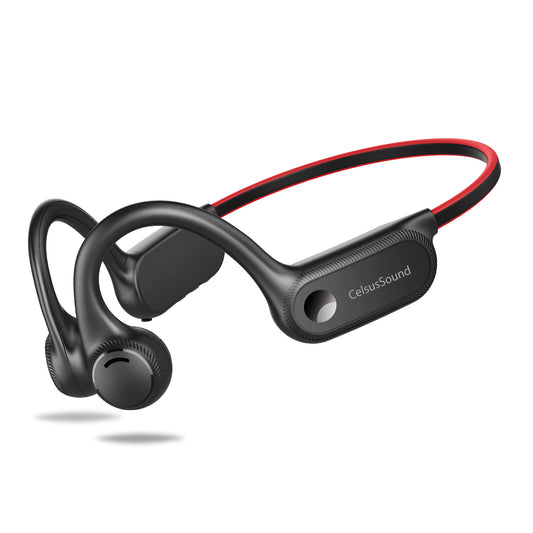 CelsusSound S100 Bone Conduction Headphones,Open Ear Headphones with Built-in Mic, Bone Conduction Headphones Bluetooth 5.2,10H,Sweatproof Sports Headsets.